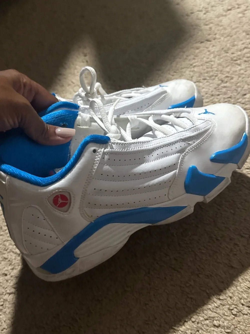 Nike Boys White and Blue Low-Top Sneakers